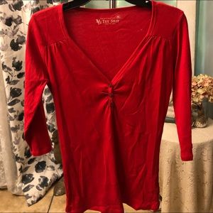 Red long sleeve shirt